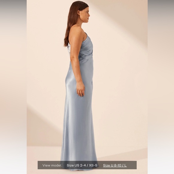 NWT Shona Joy La Lune Asymmetrical Gathered Maxi Dress - Picture 2 of 4